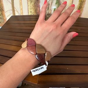 Wood Bracelet Vintage hand carved and crafted.